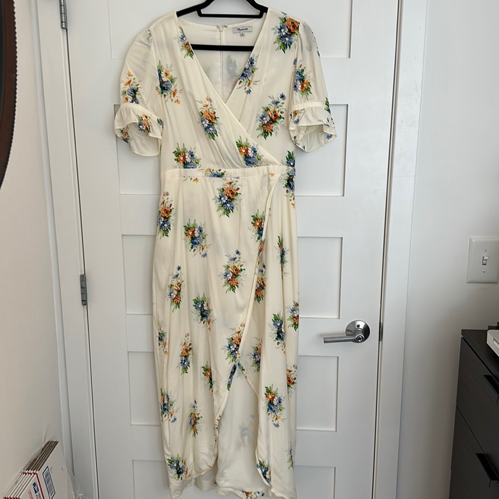 Madewell Floral short-sleeve midi dress